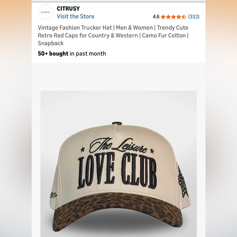 Beige and Brown Trucker Hat